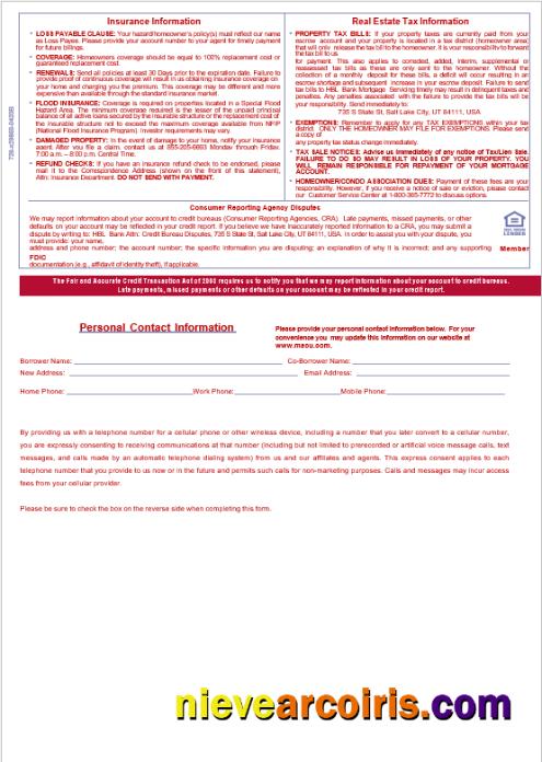 USA Mountain America Credit Union bank mortgage statement, 3 pages